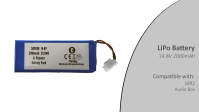 14.8V LiPo Battery for 18R2 & Audio Box