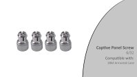 6/32 Captive Panel Screw for Small Armored Case (4 Pack)