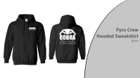 Black COBRA Pyro Crew Hooded Sweatshirt